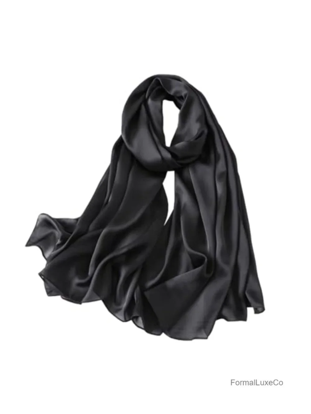 100% Silk Long Oblong Shawl Scarf - Large Luxury Wrap
